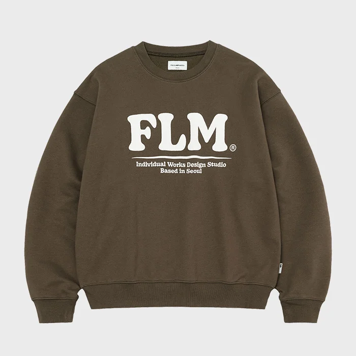 FLM 醒目 標誌 衛衣 襯衫-啡色