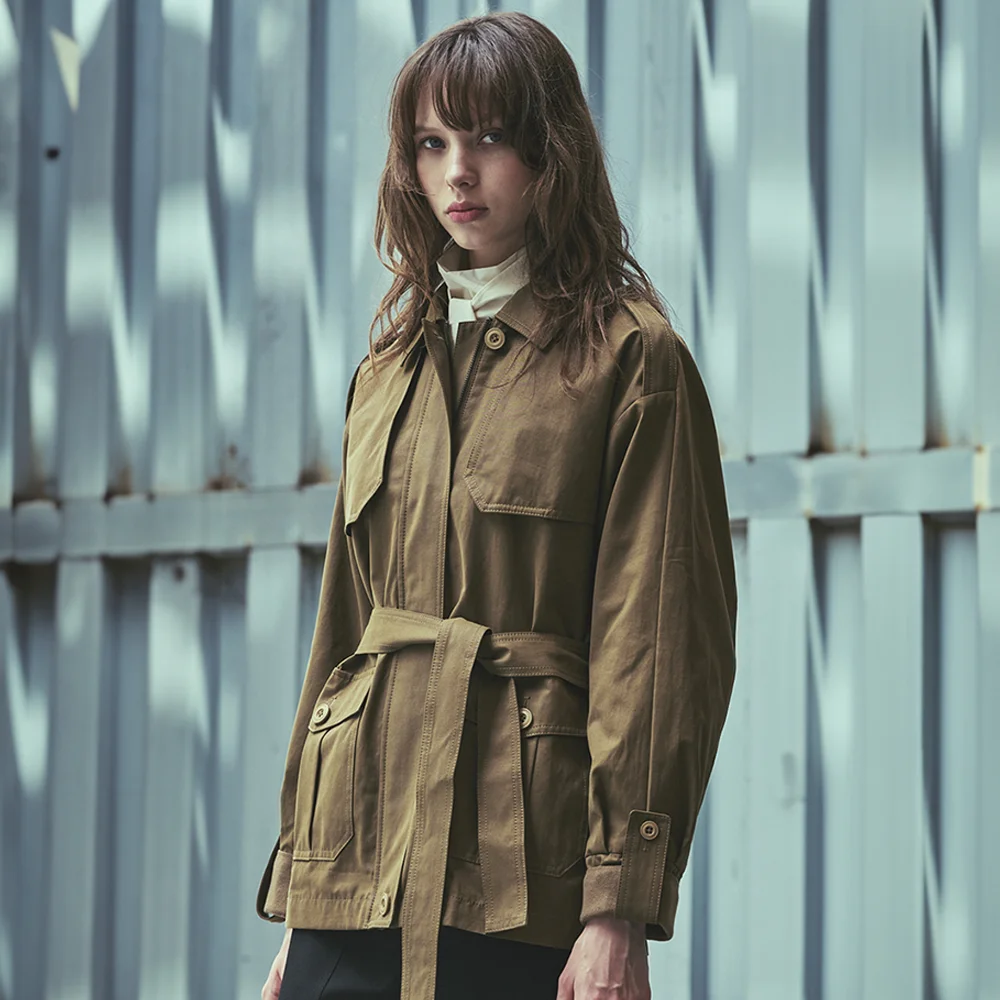 Belted Flap pocket drow string jumper_YAAJPN6