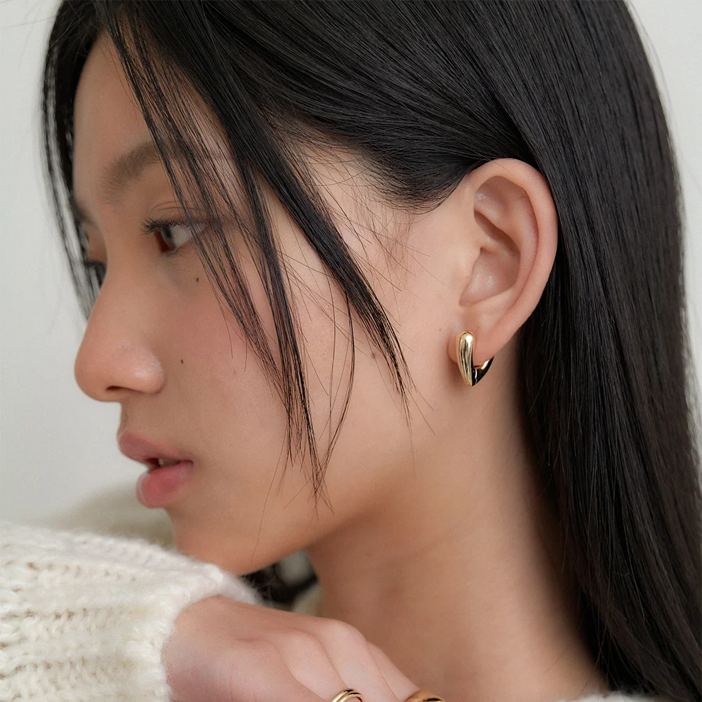 V bold earring_2color JE052