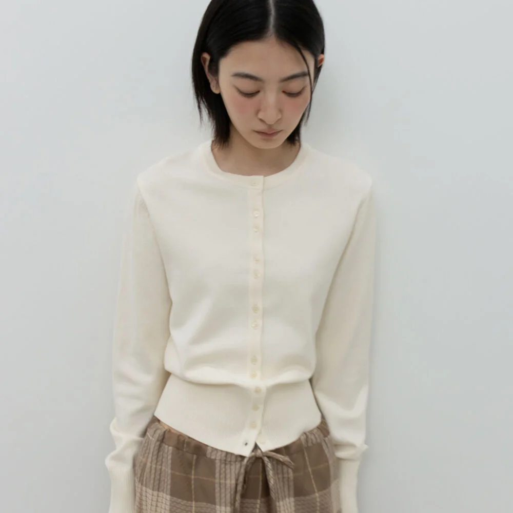 BUTTON CARDIGAN / CREAM