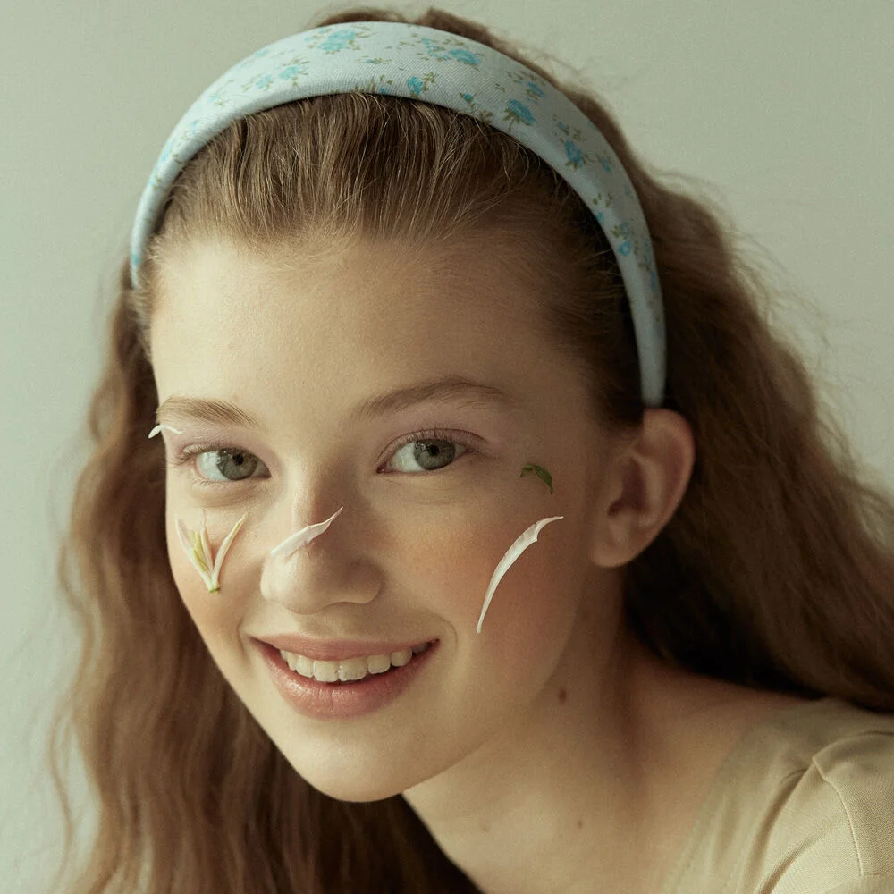 Blue Flower Print Headband