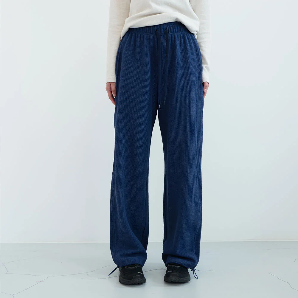 Curly 兩穿 鬆緊帶 褲子 (Navy)
