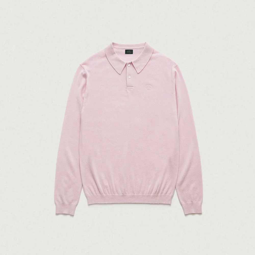 Oversized Cashmere Wimblyn Knit Polo Shirt_Pink