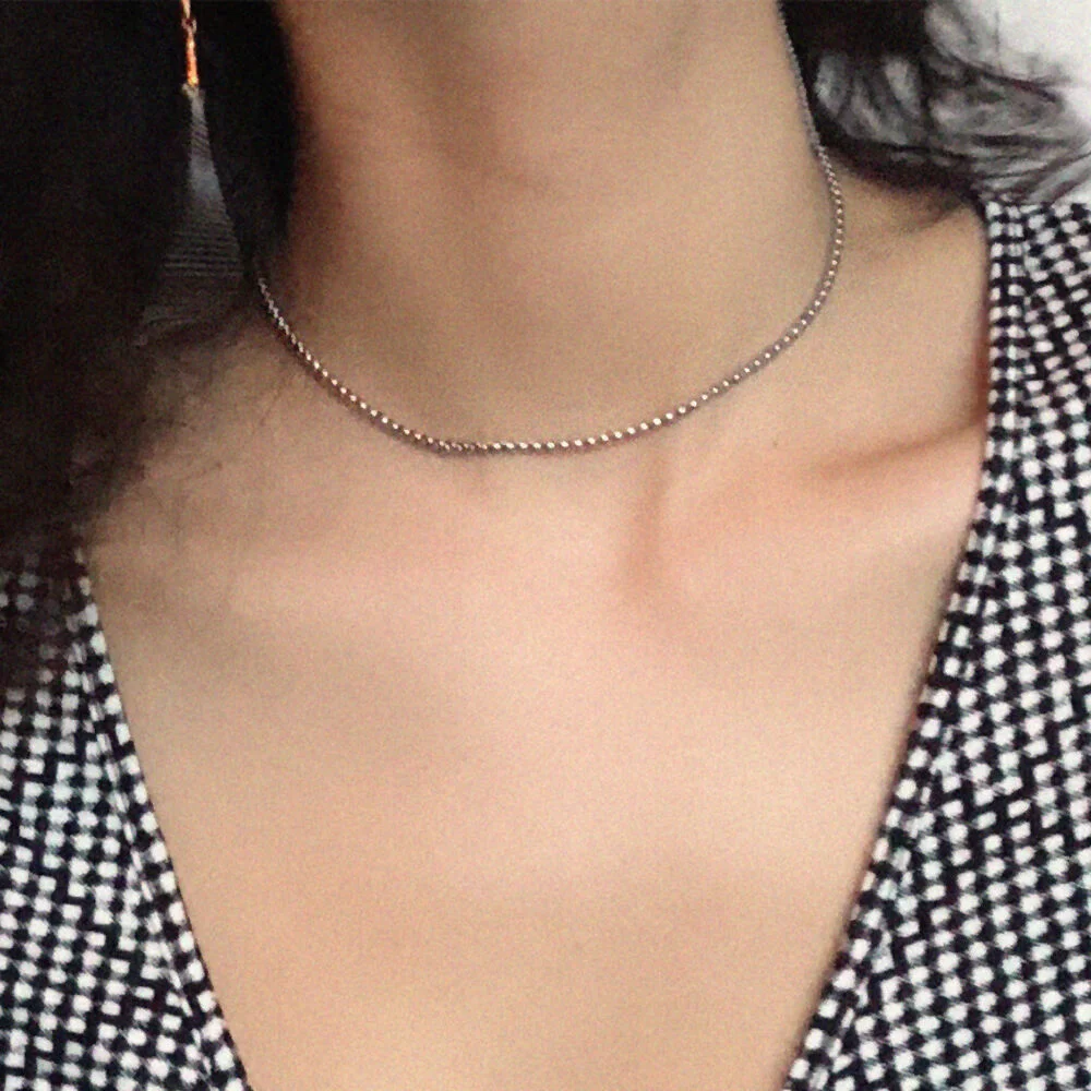 Box chain necklace (Silver)