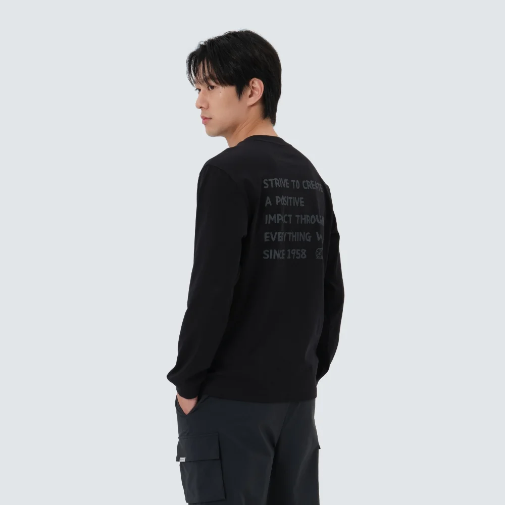 Aero Heat 字母印花 長袖 T恤 Black (S25FUFTL24)
