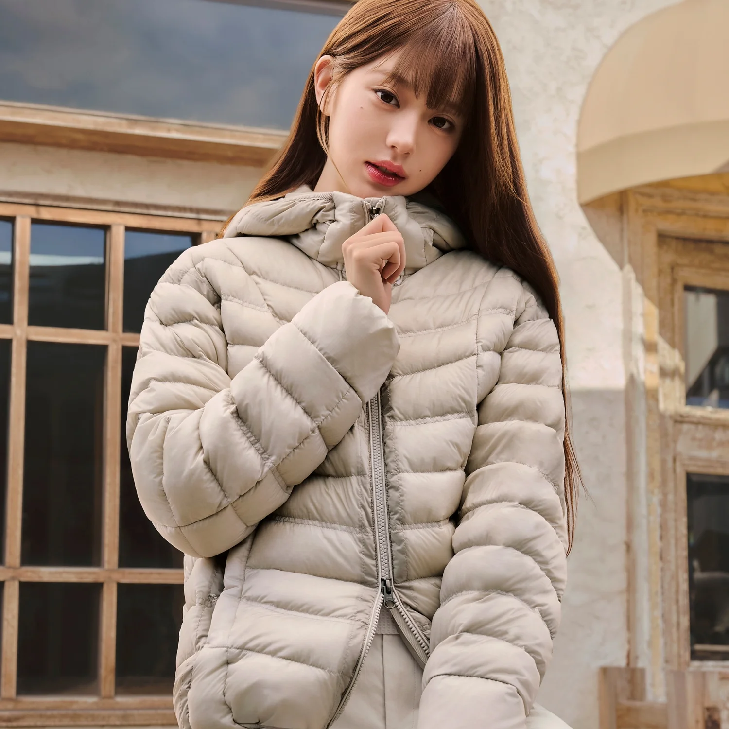 GRATINUM (Gratinum) UNI 淺 Down 外套_Light Beige_DUU26511E1