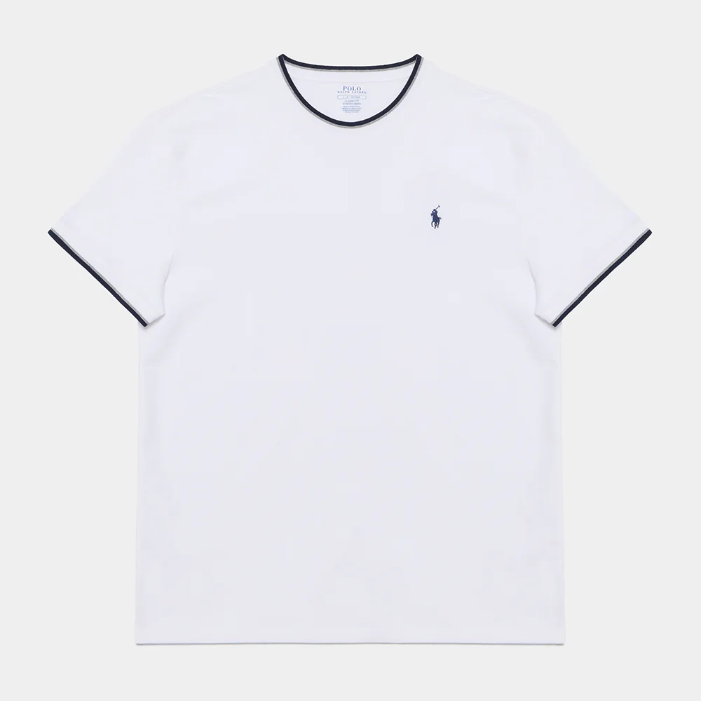 經典版型 彈力 網眼 T恤 (WHITE)