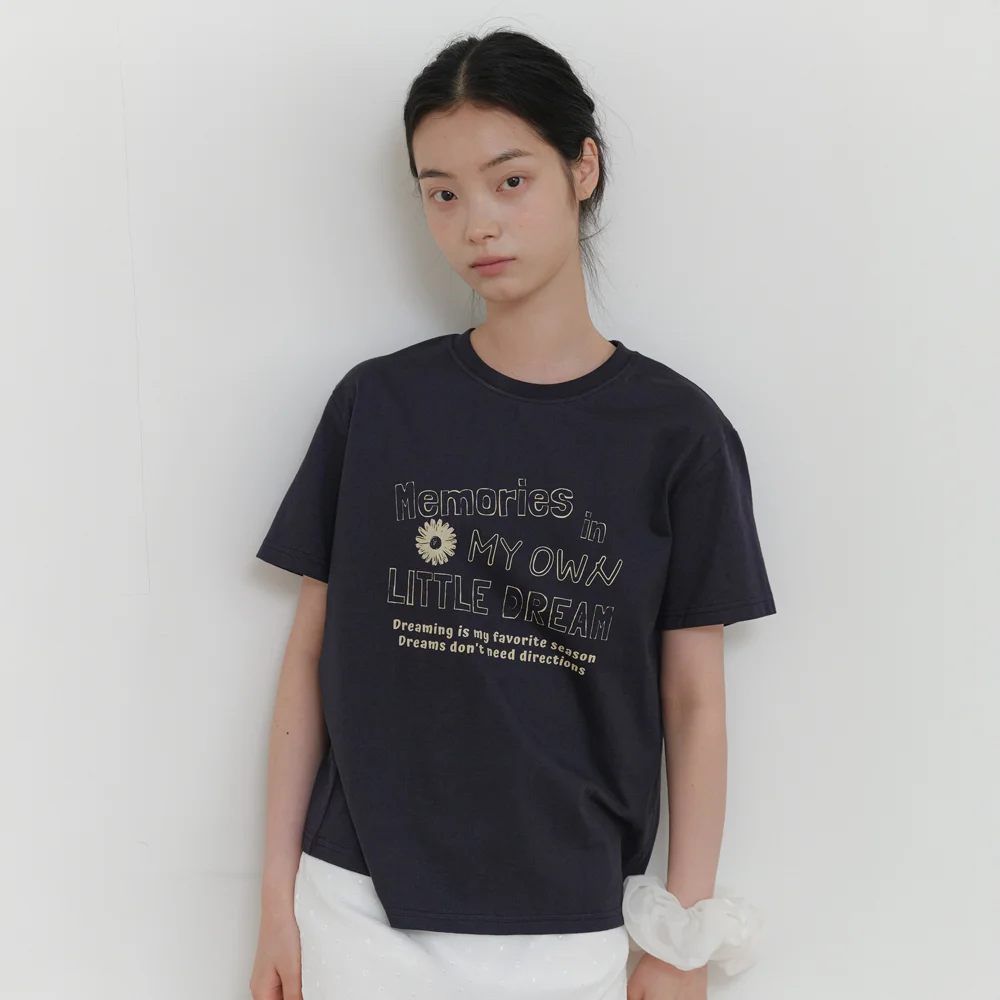 MEMORIES PRINT T-SHIRT_CHARCOAL