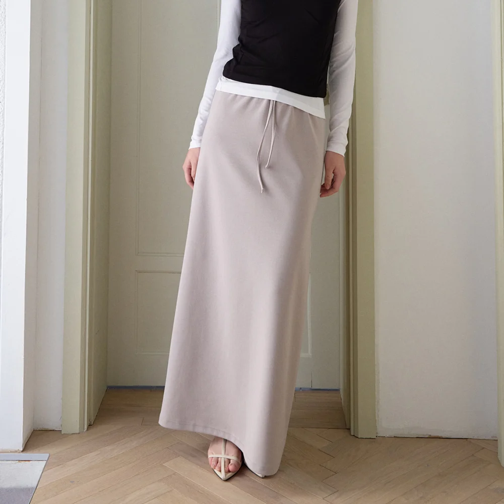Soft Ease Skirt (Beige)