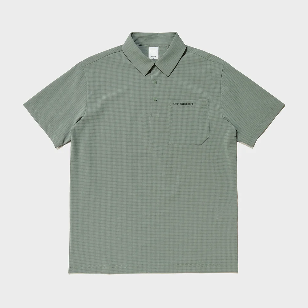 ESSENTIAL (必備款) Fuse Pocket 男裝 短袖Polo T恤_Forest khaki DMM24212JW