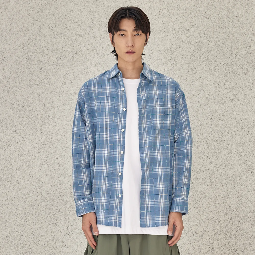 ALL WEATHER OVER SILHOUETTE SHIRTS (BLUE CHECK)