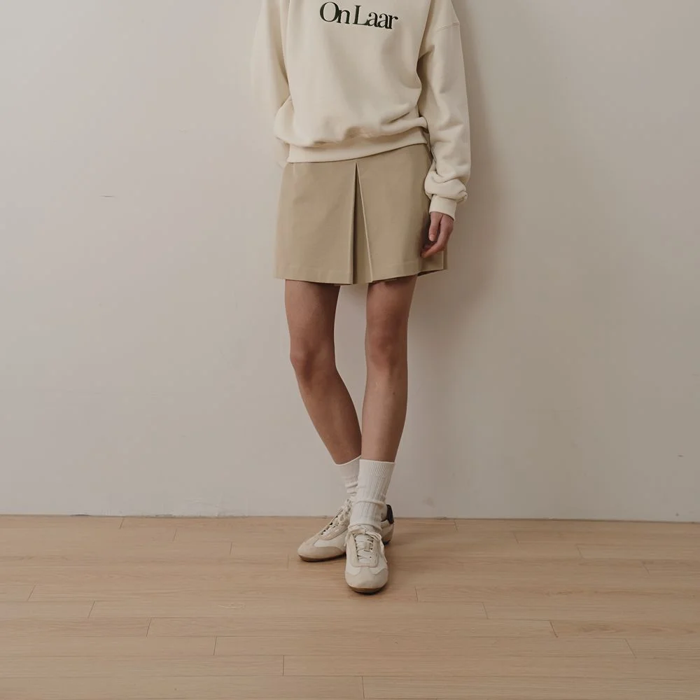 Front Slit Pants (Beige)