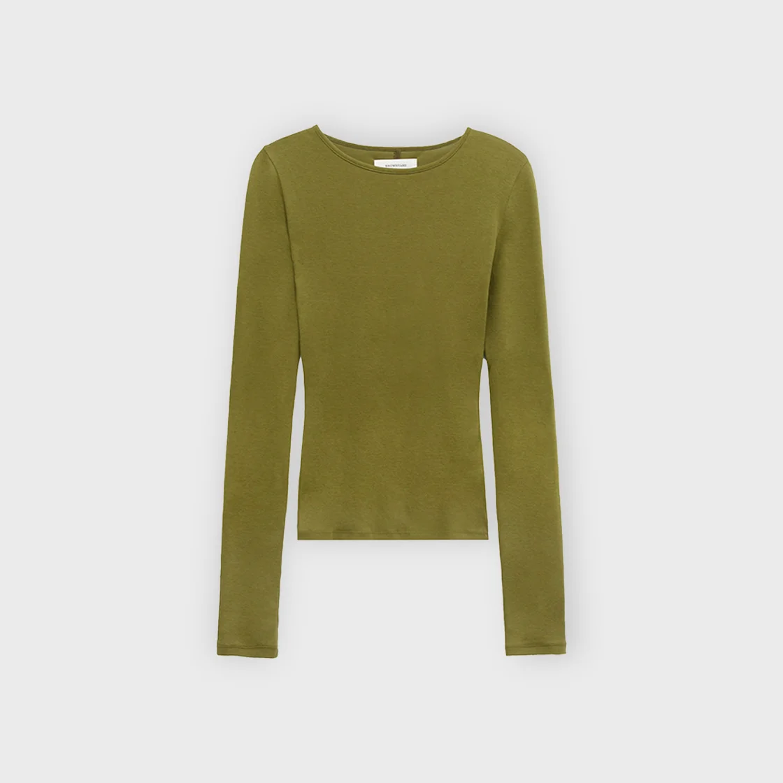 W Ribbed Long Sleeve, Olive