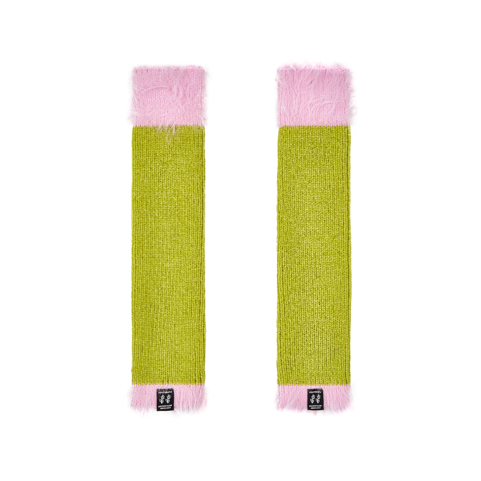 Color knit hand warmer_green