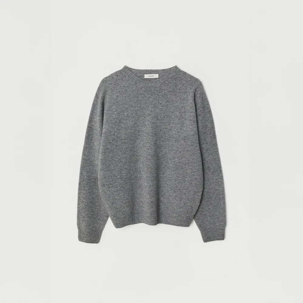 CLOUDEN WHOLEGARMENT WOOL KNIT_GRAY