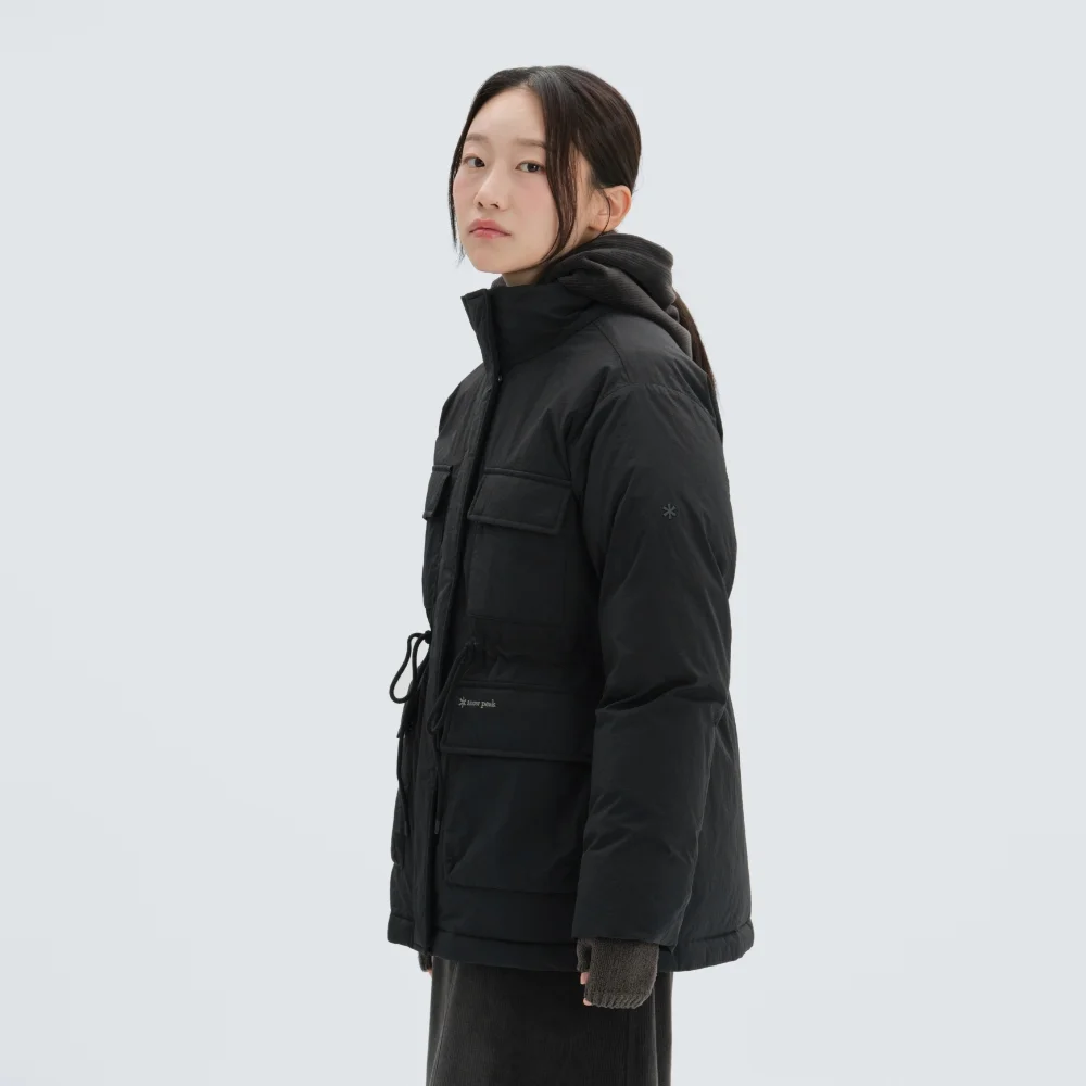 女裝 立領 中長款 Down 外套 Black (S24WWGDJ69)