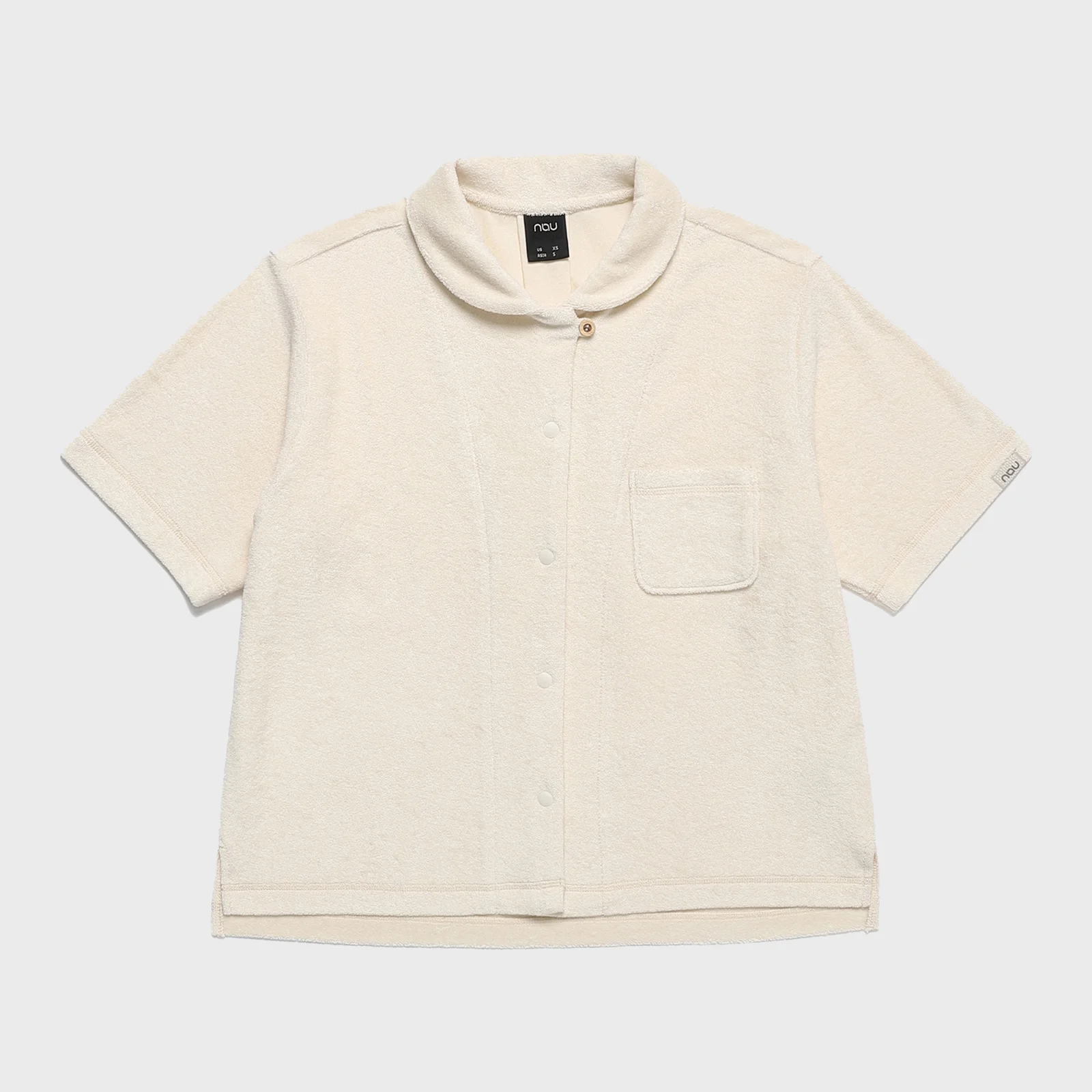 W 有機 毛圈布 短袖襯衫 Ivory