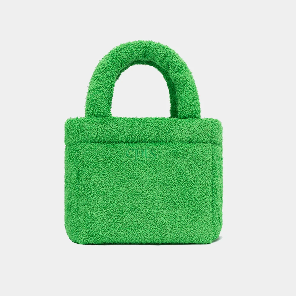 TOWELING SQUARE MINI BAG_GREEN