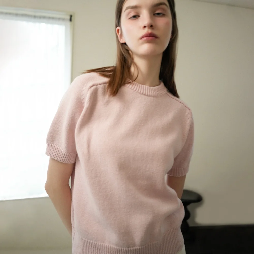 Cotton Round Half Knit (pink)