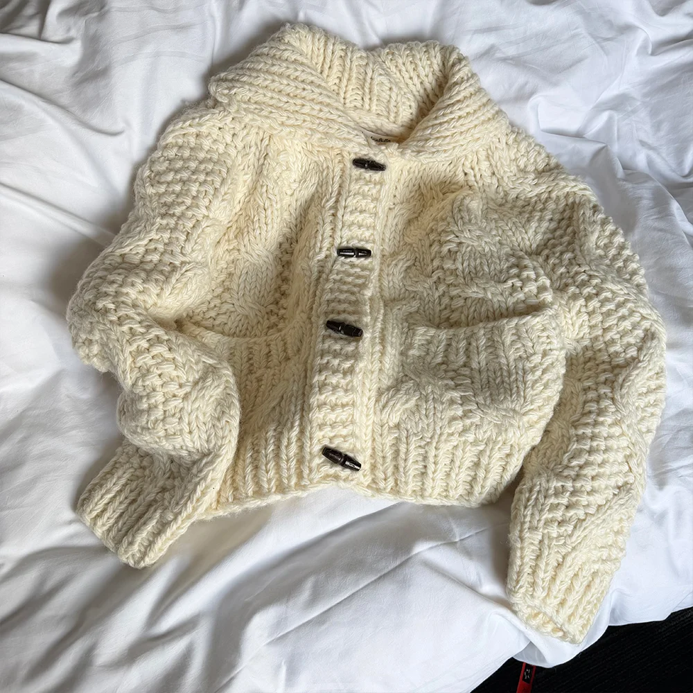 Hayden Handmade Cardigan Sweater - Cream