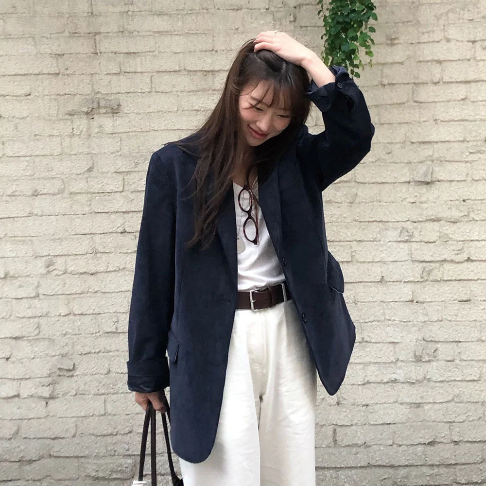 Corduroy Jacket(Navy)