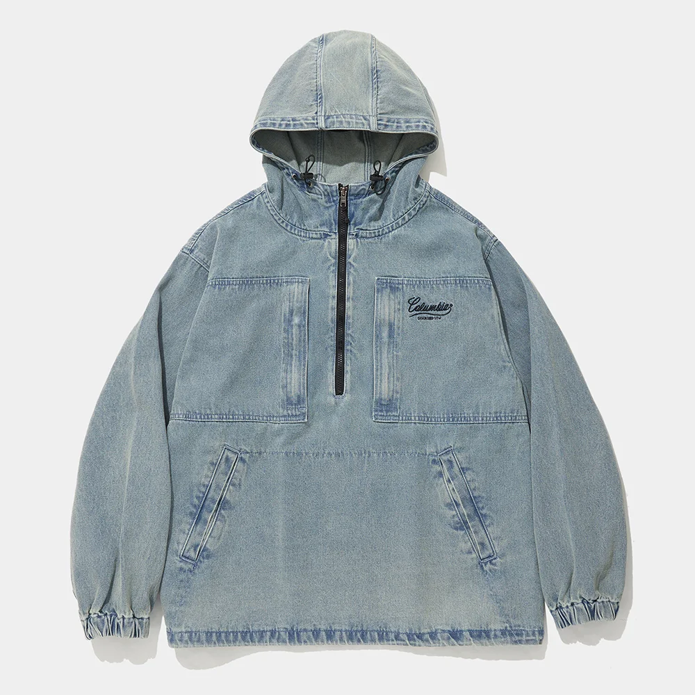 NY STREET TAIL DENIM ANORAK JACKET_LIGHT JEAN