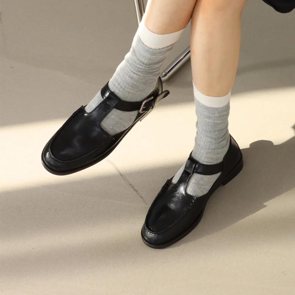 T strap Loafer_25522_black