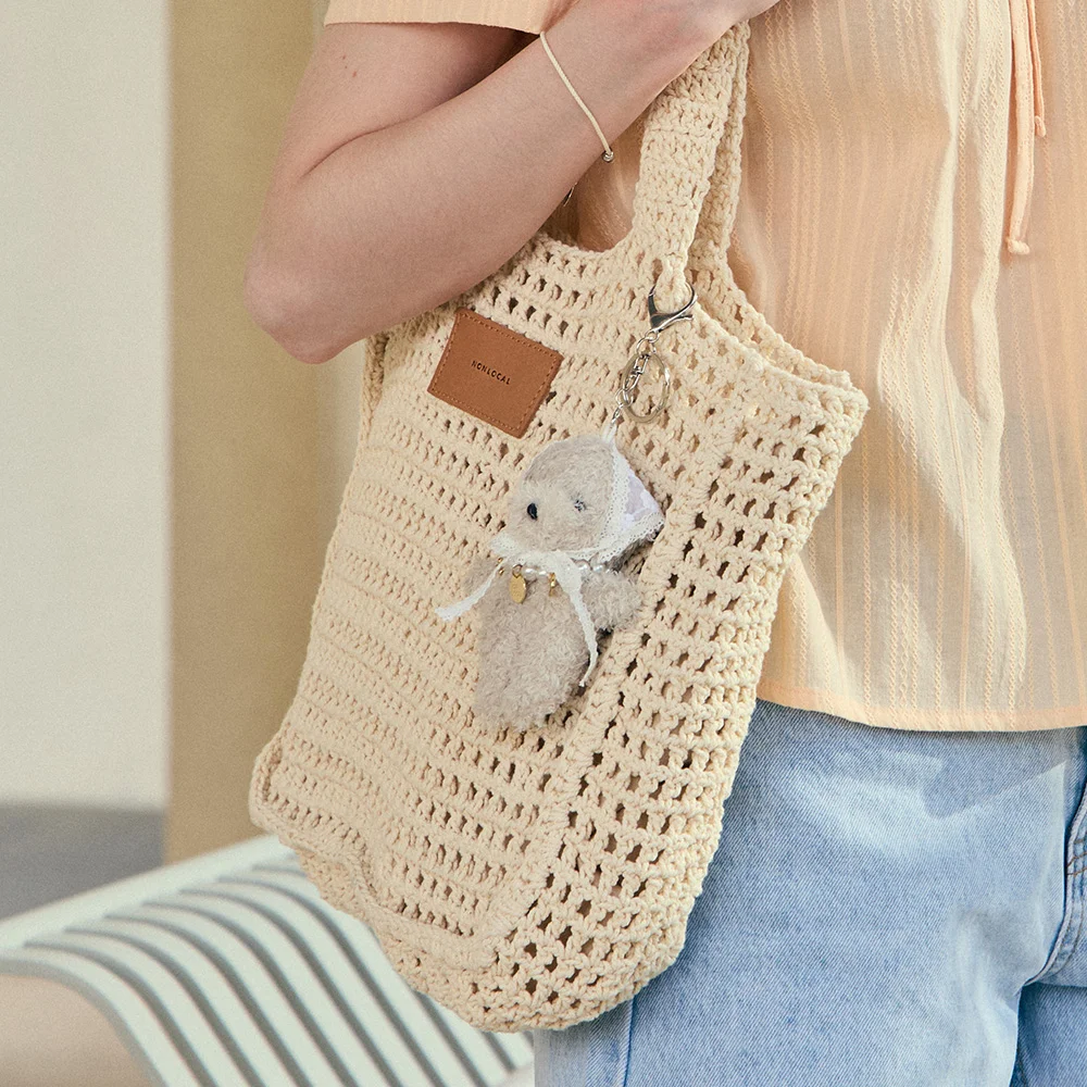 Knit Square Bag - Ivory