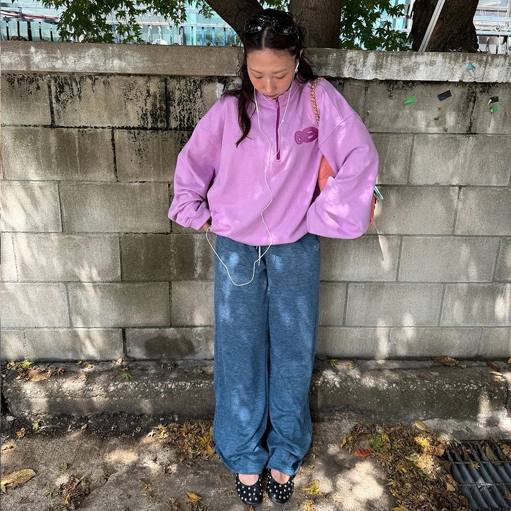 麻花 針織衫 鬆緊帶 褲子 (Melange Teal)