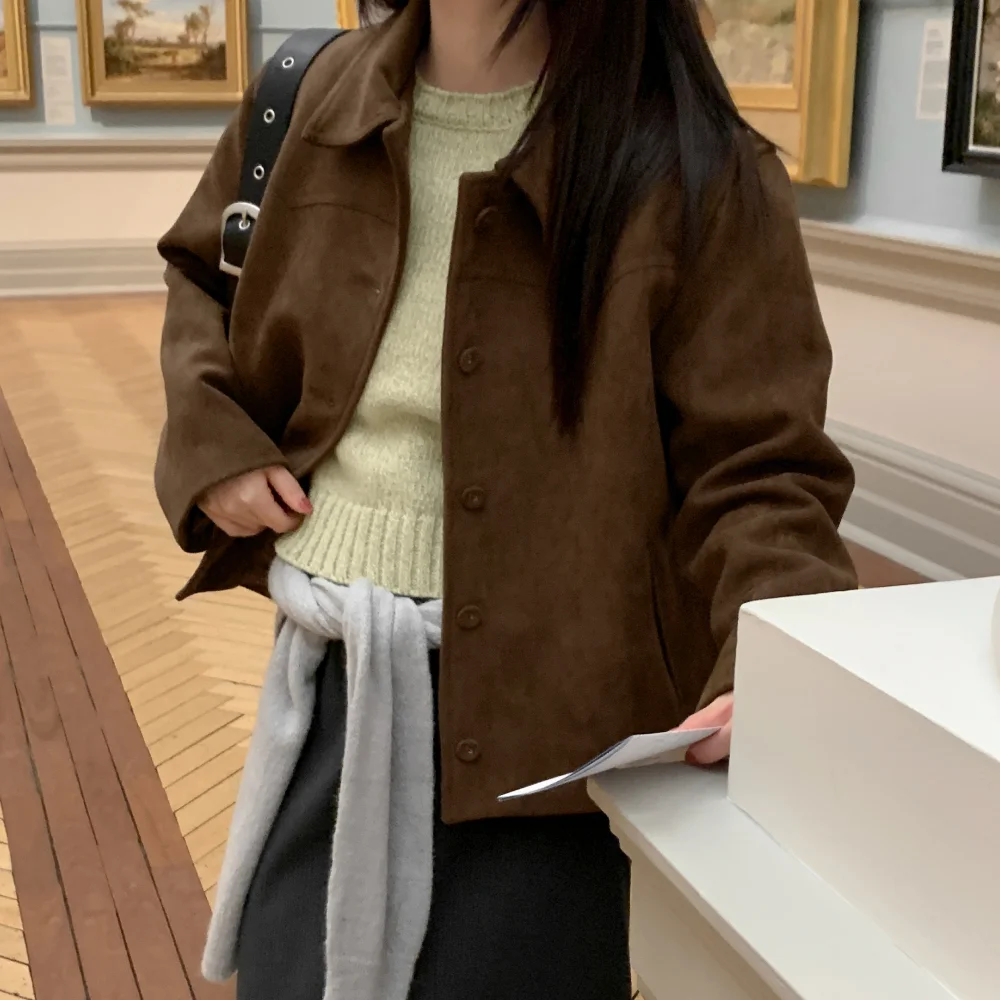 Western Suede Jacket (Brown)