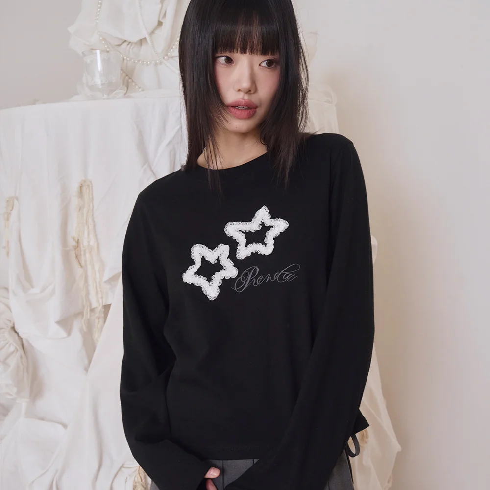 TWO STAR LONG SLEEVE BLACK