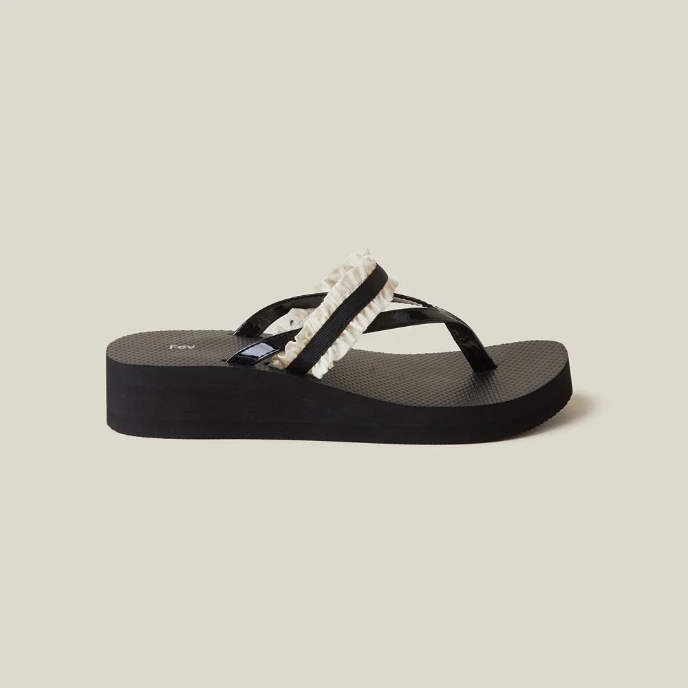 Fev Veil flip-flop(black)_DE2AM26012BLK