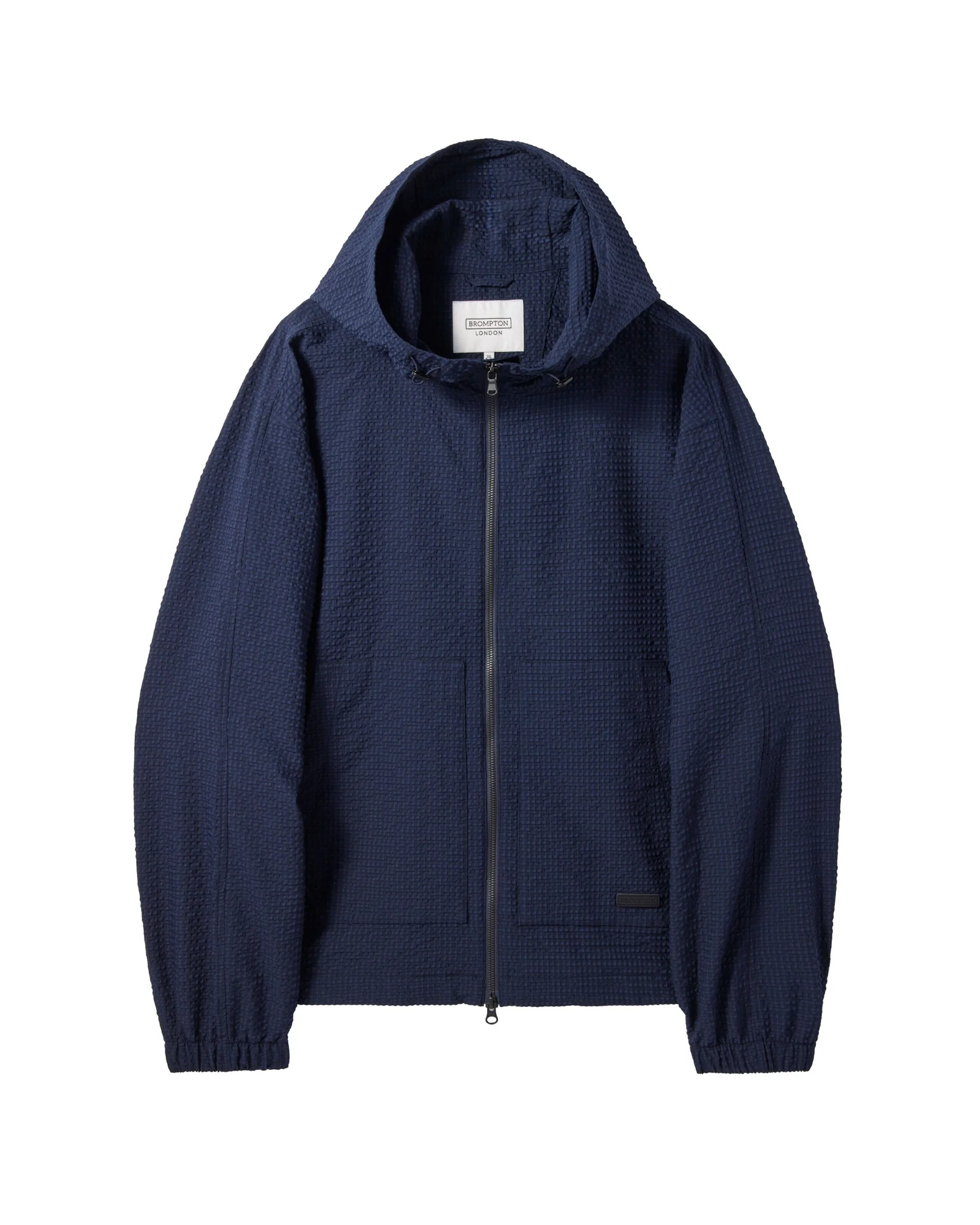 SEERSUCKER SET FULL ZIP HOODIE - NAVY (P242MJP532)