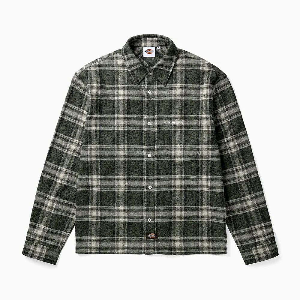 短版 Flannel 襯衫 Olive