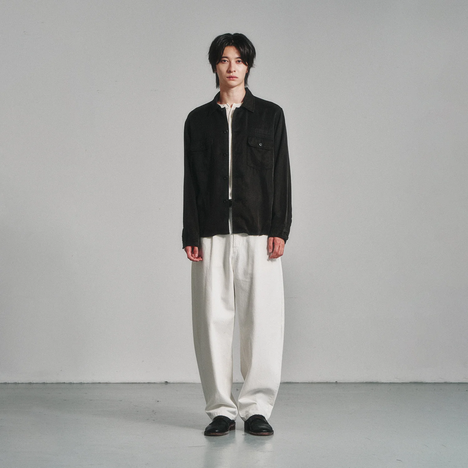 Tencel US Army Shirt_Faded Black