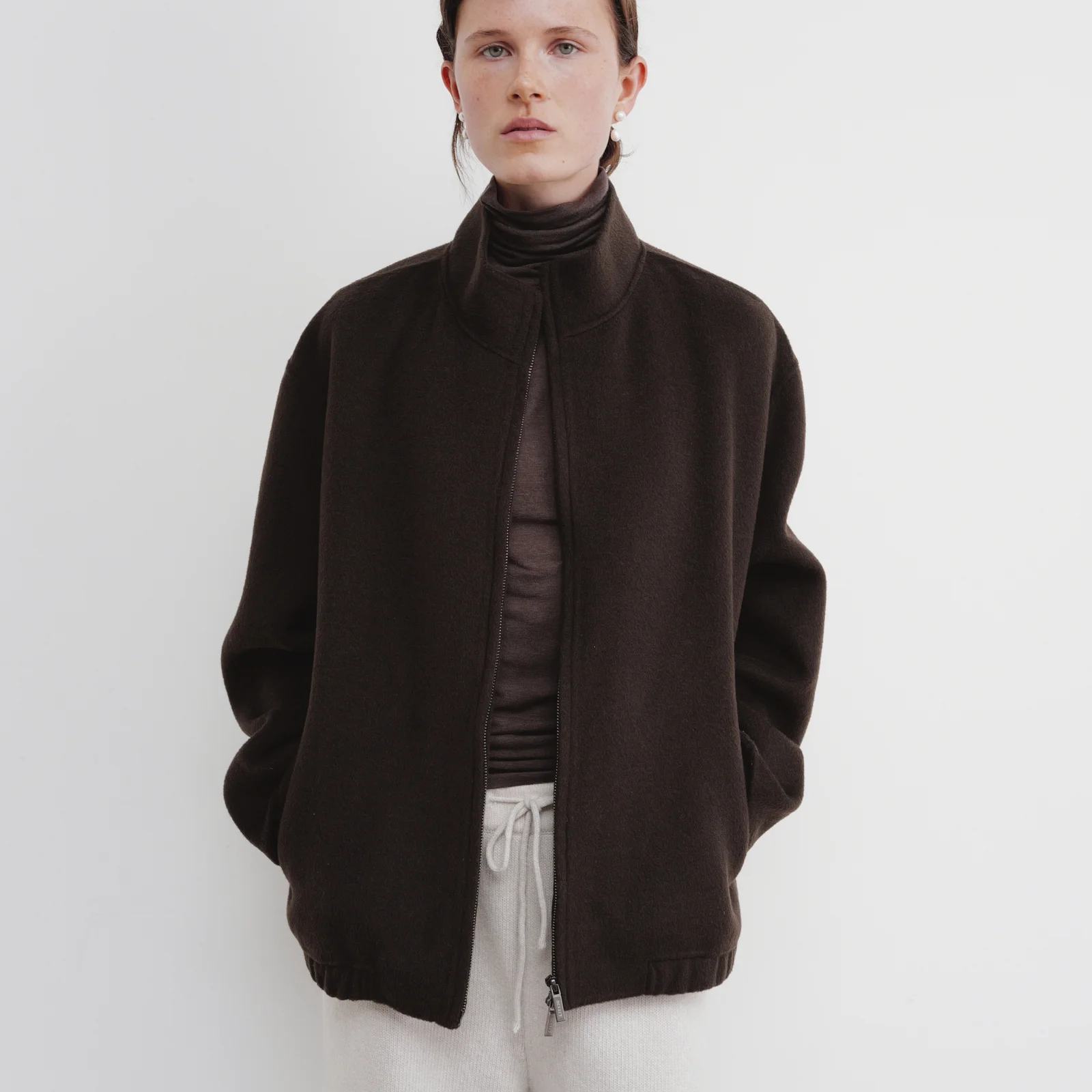 Wool Handmade Short Jacket (Brown)