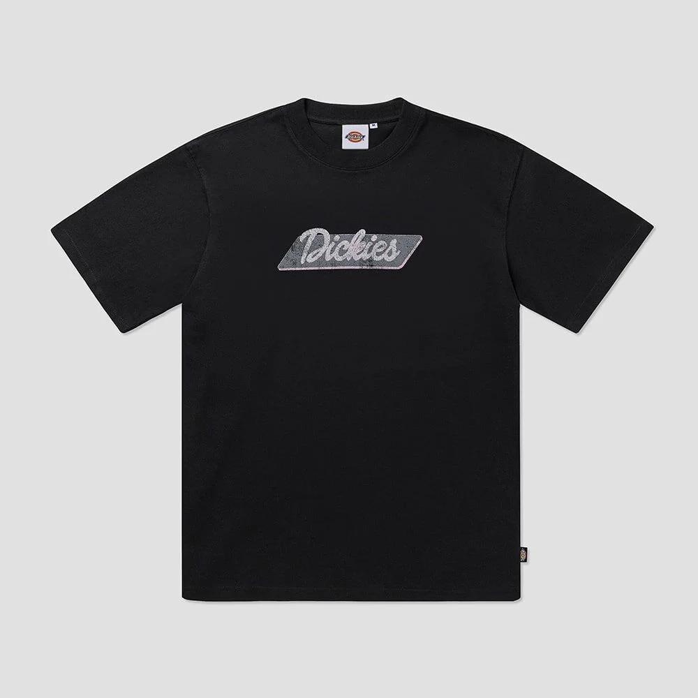 Cursive 橫幅 標誌 T恤 Black