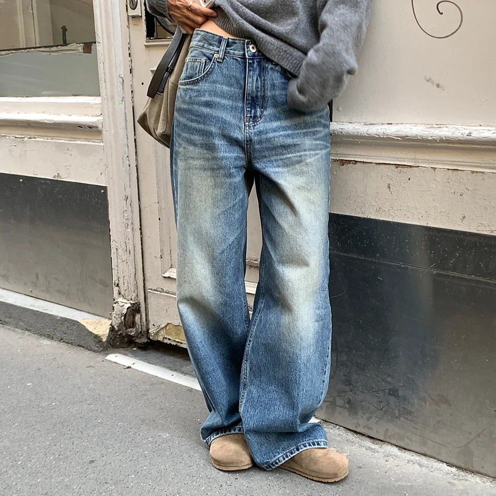 Heritage washed denim (deep blue)