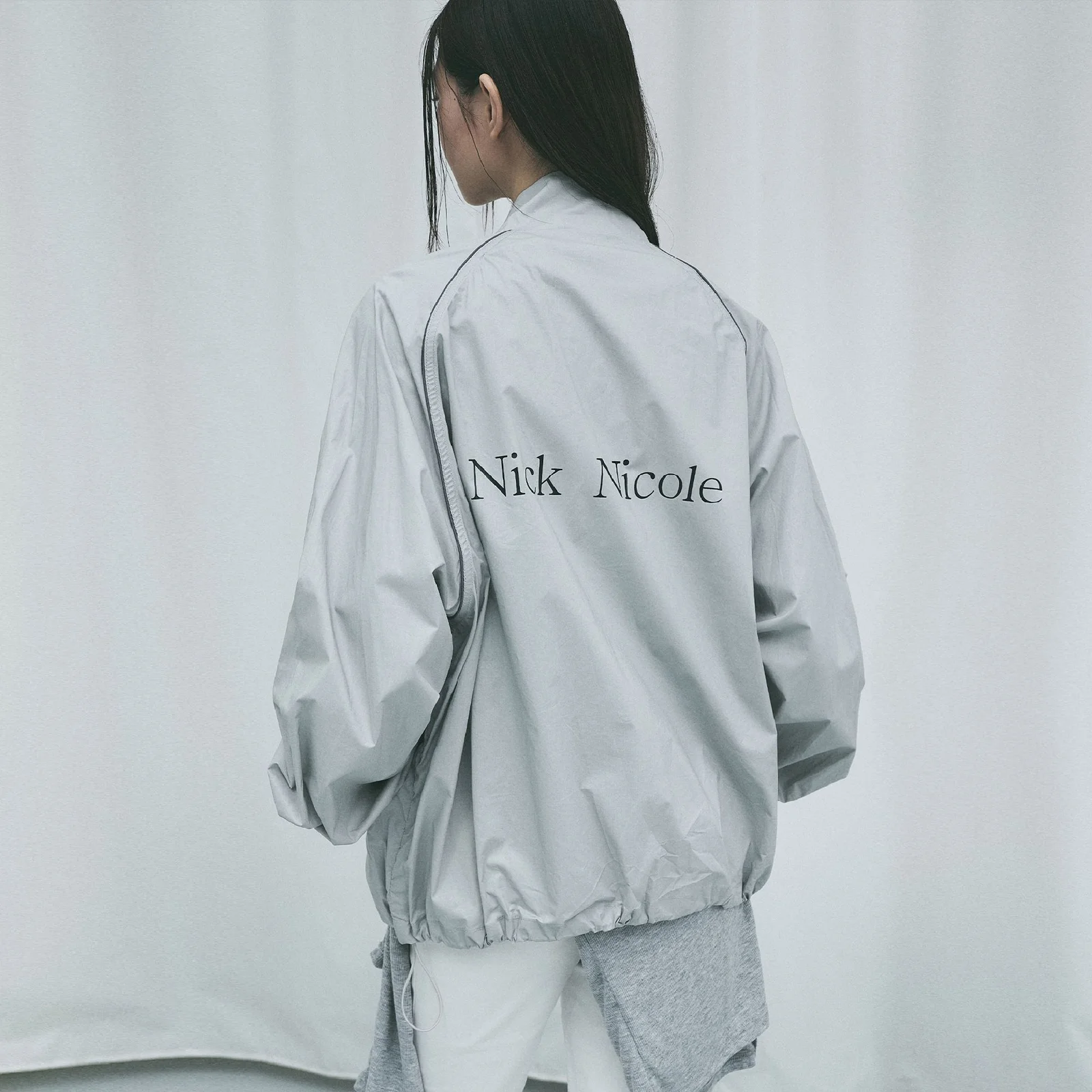 OVERSIZED NICK NICOLE PIPING JUMPER_GRAY