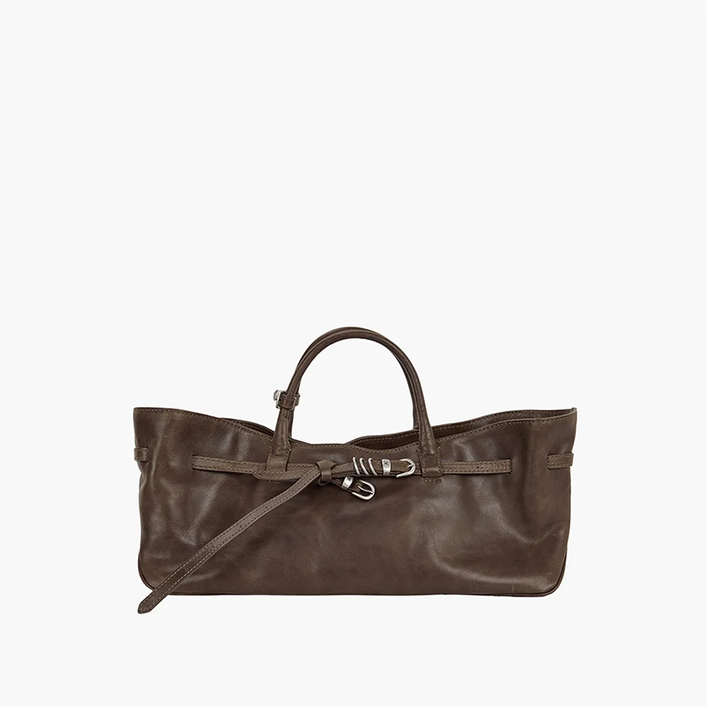 GRANDMA USED BAG_washed brown pull-up