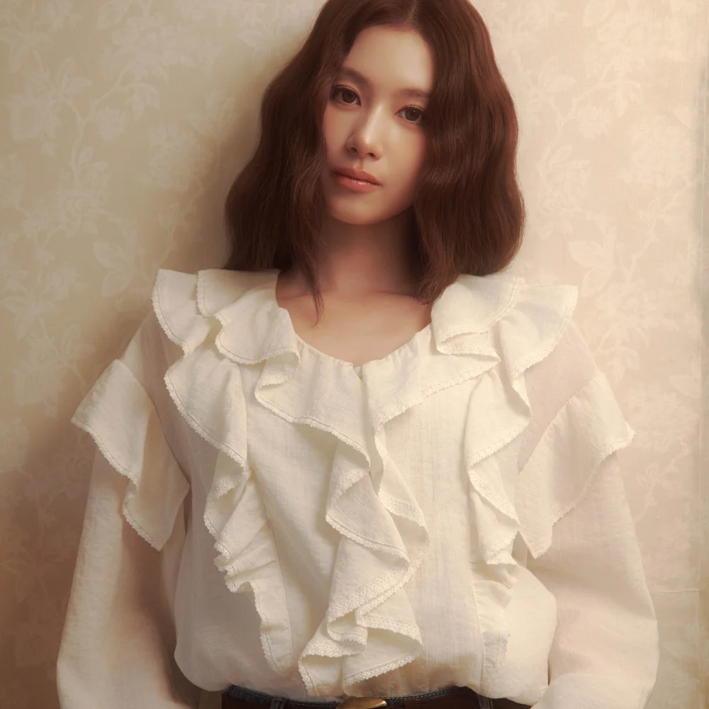 女裝 蕾絲 雪紡衫 象牙色