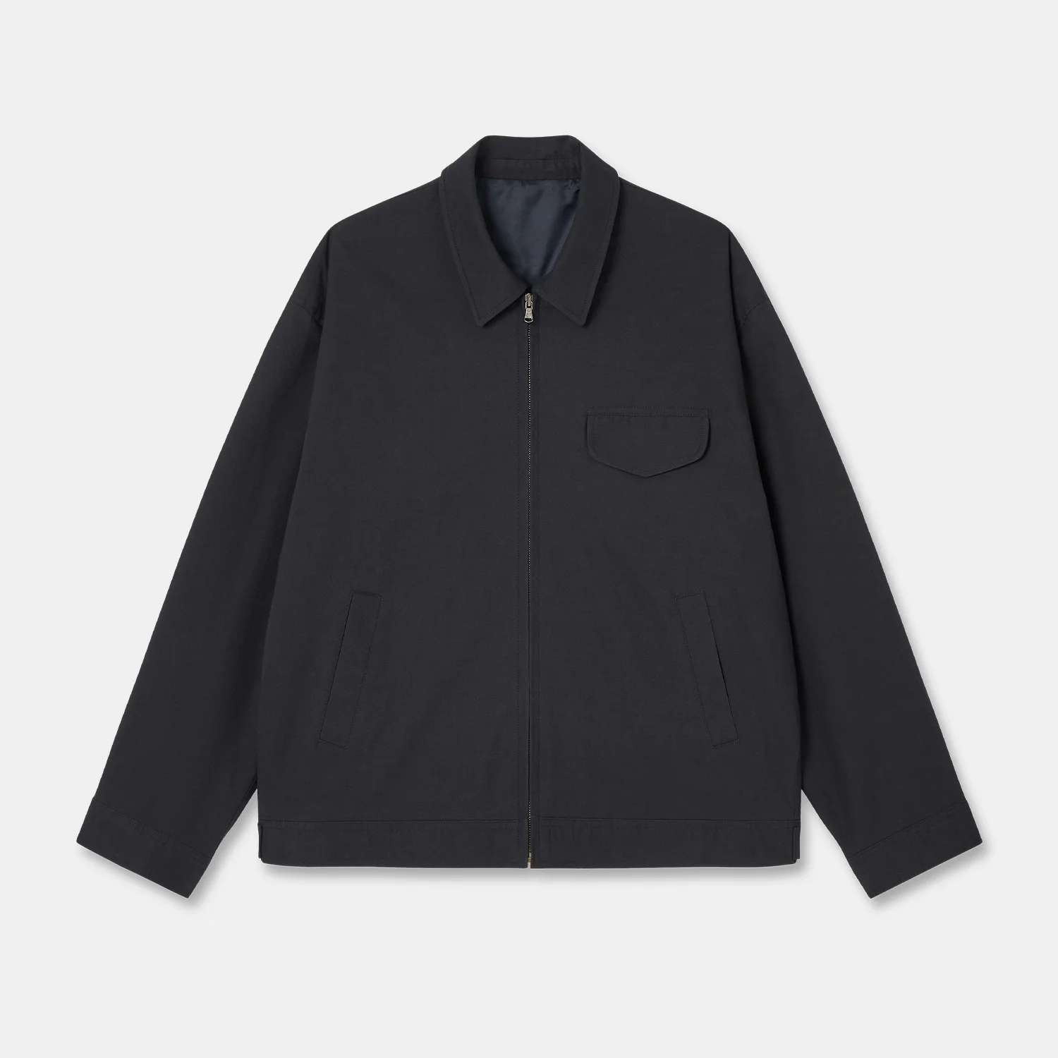 SUNNY DRY POPLIN ZIP BLOUSON NAVY