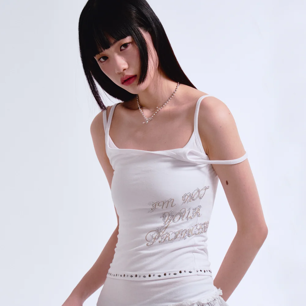 HOTFIX SLIM BASIC SLEEVE LESS WHITE
