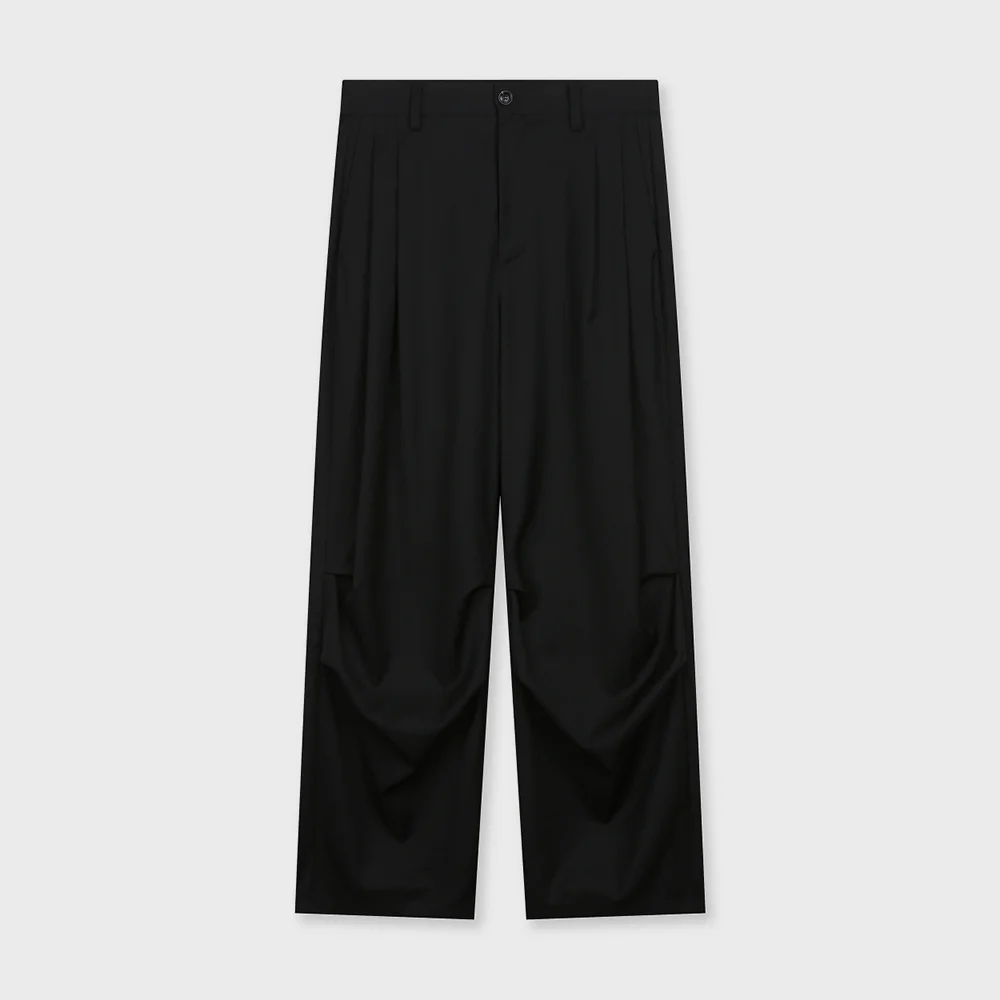PARACHUTE PLEATED SLACKS BLACK