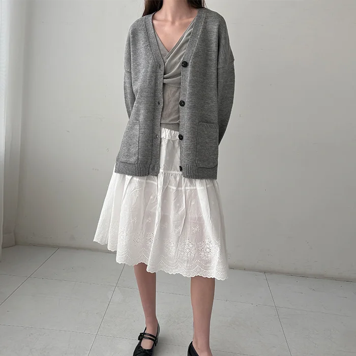 Rogge knit cardigan (Melange)