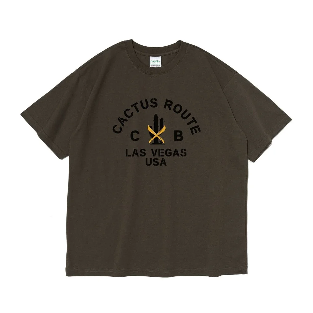 CB LASVEGAS CACTUS SHORT SLEEVE T-SHIRT (KHAKI)