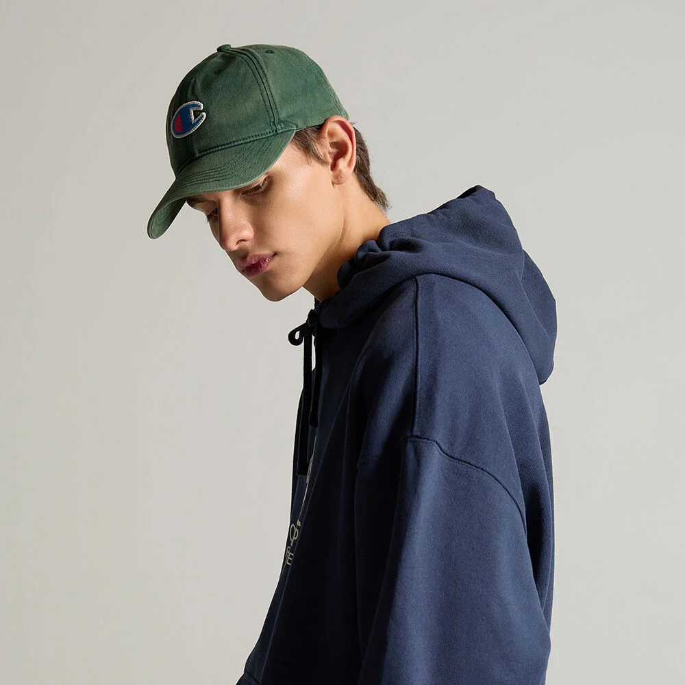 大 C標誌 水洗 棒球帽 Dark Green