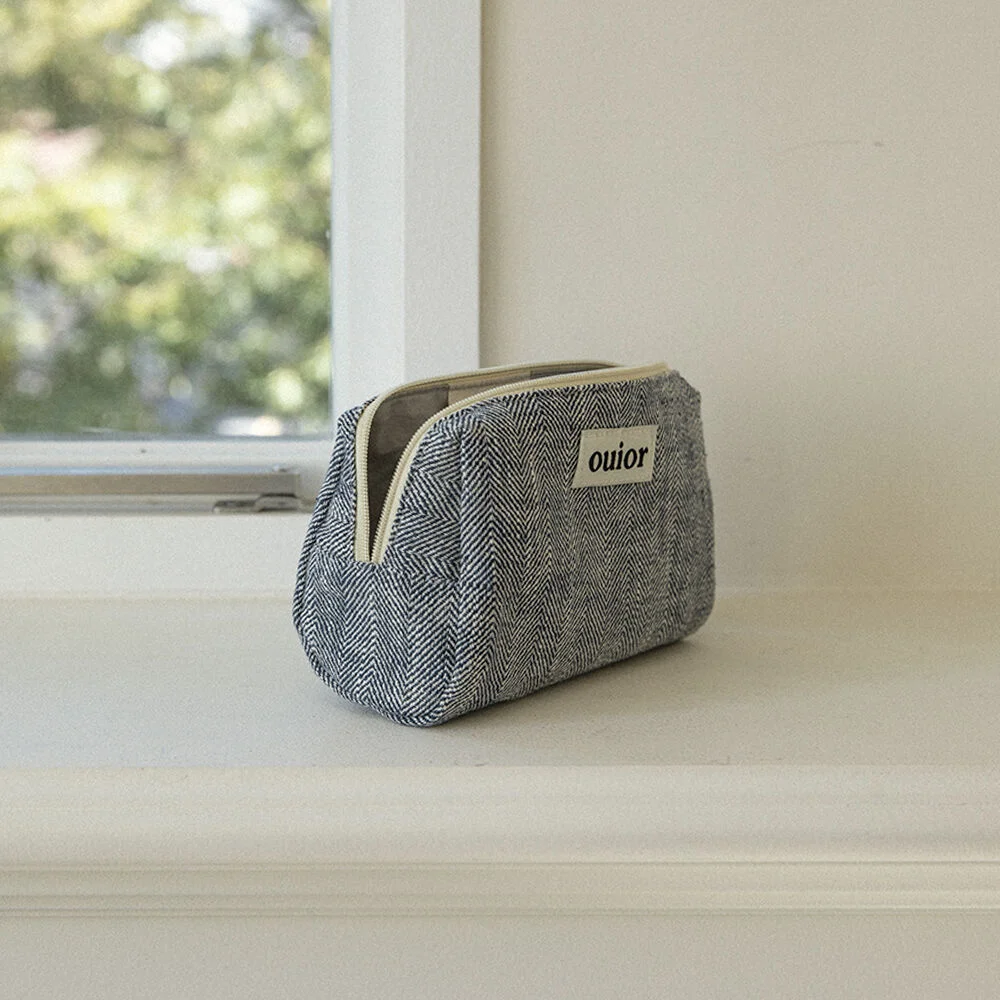 ouior everyday pouch - herringbone navy