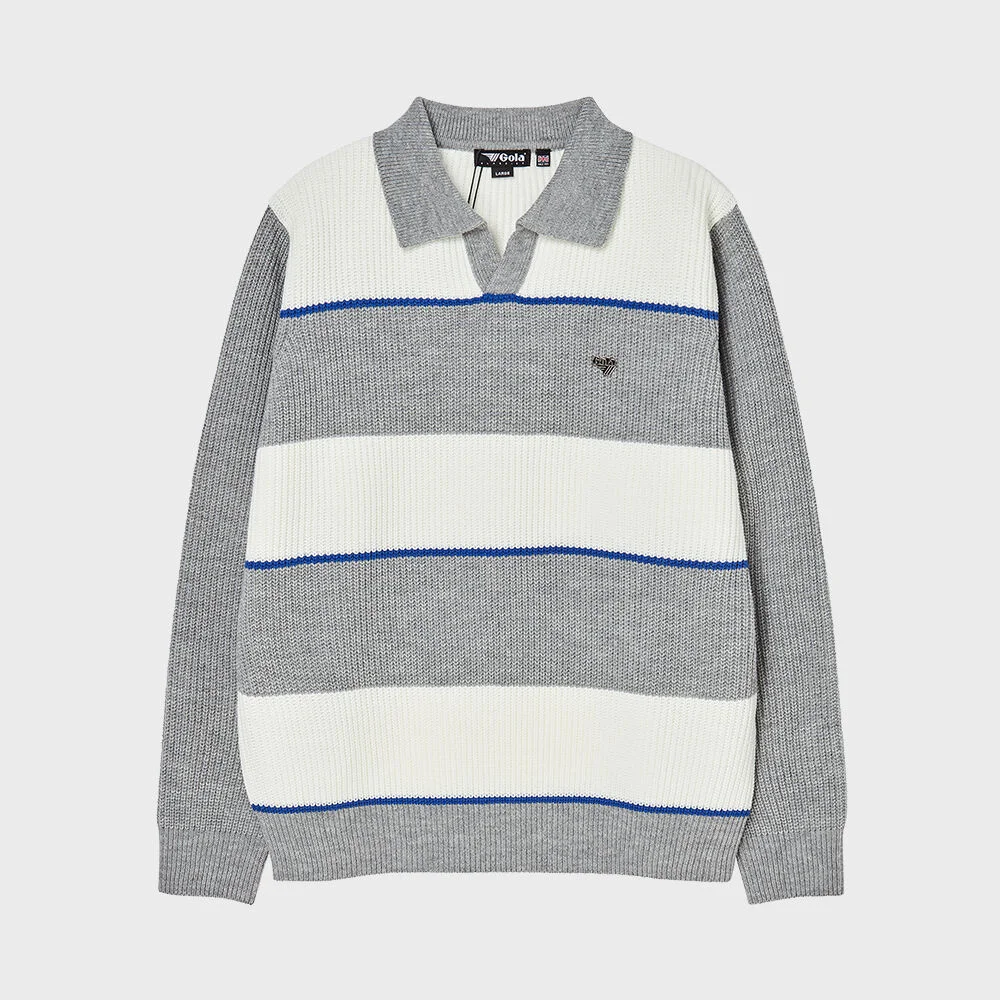 STRIPE COLLAR KNIT