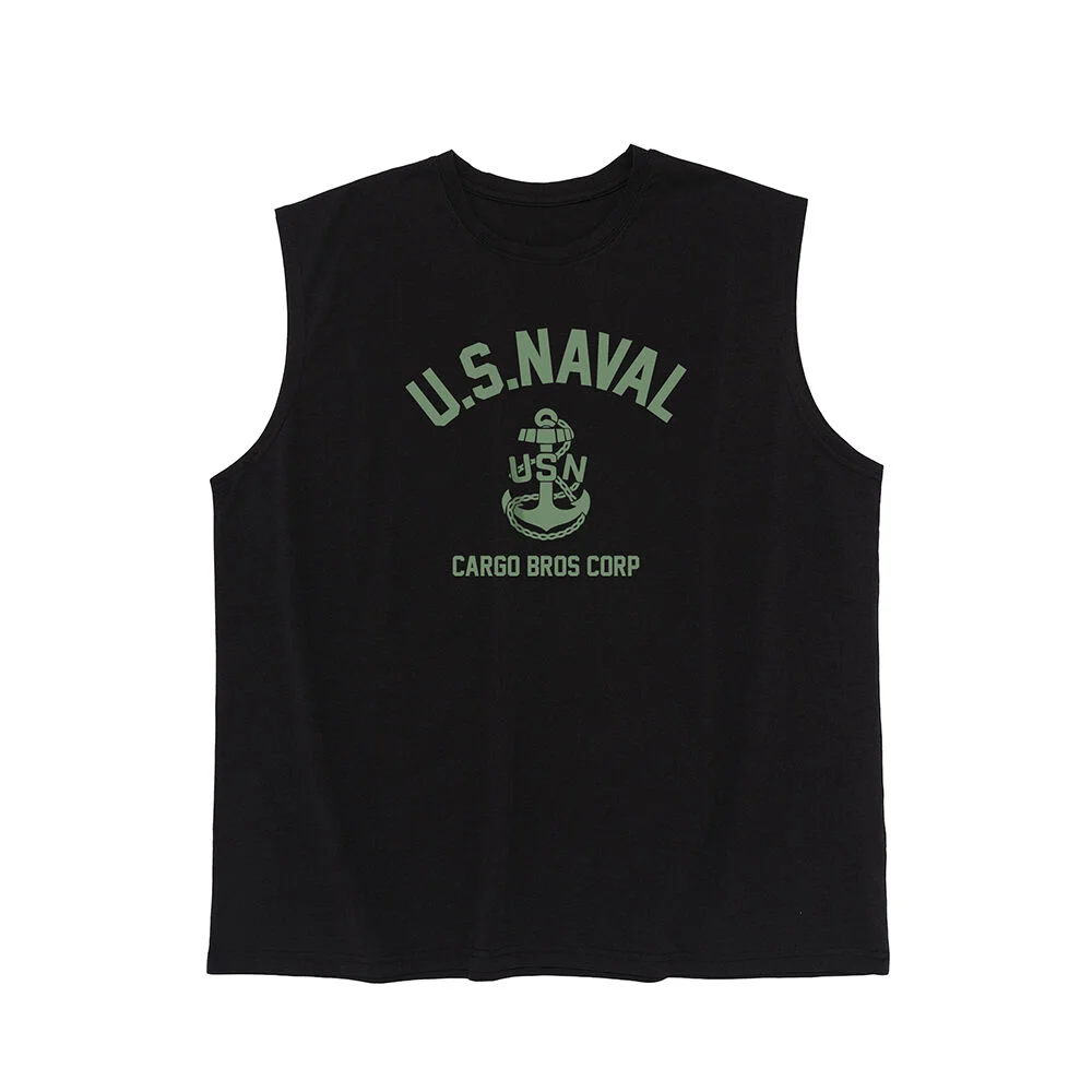USN MARINE DRY-FIT SLEEVELESS (BLACK)